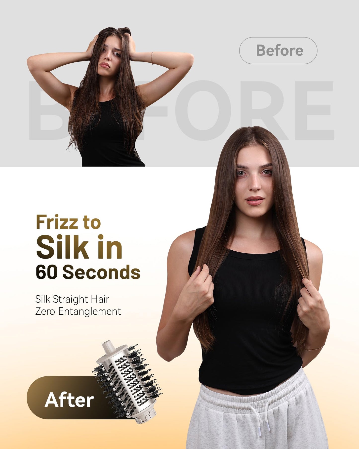 Salon quality blowout multi styler for no heat damage hair styling
