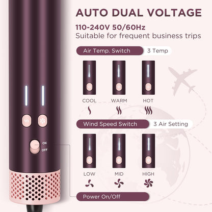 PARWIN PRO BEAUTY dual voltage travel hair styler neatly packed inside its premium storage bag.