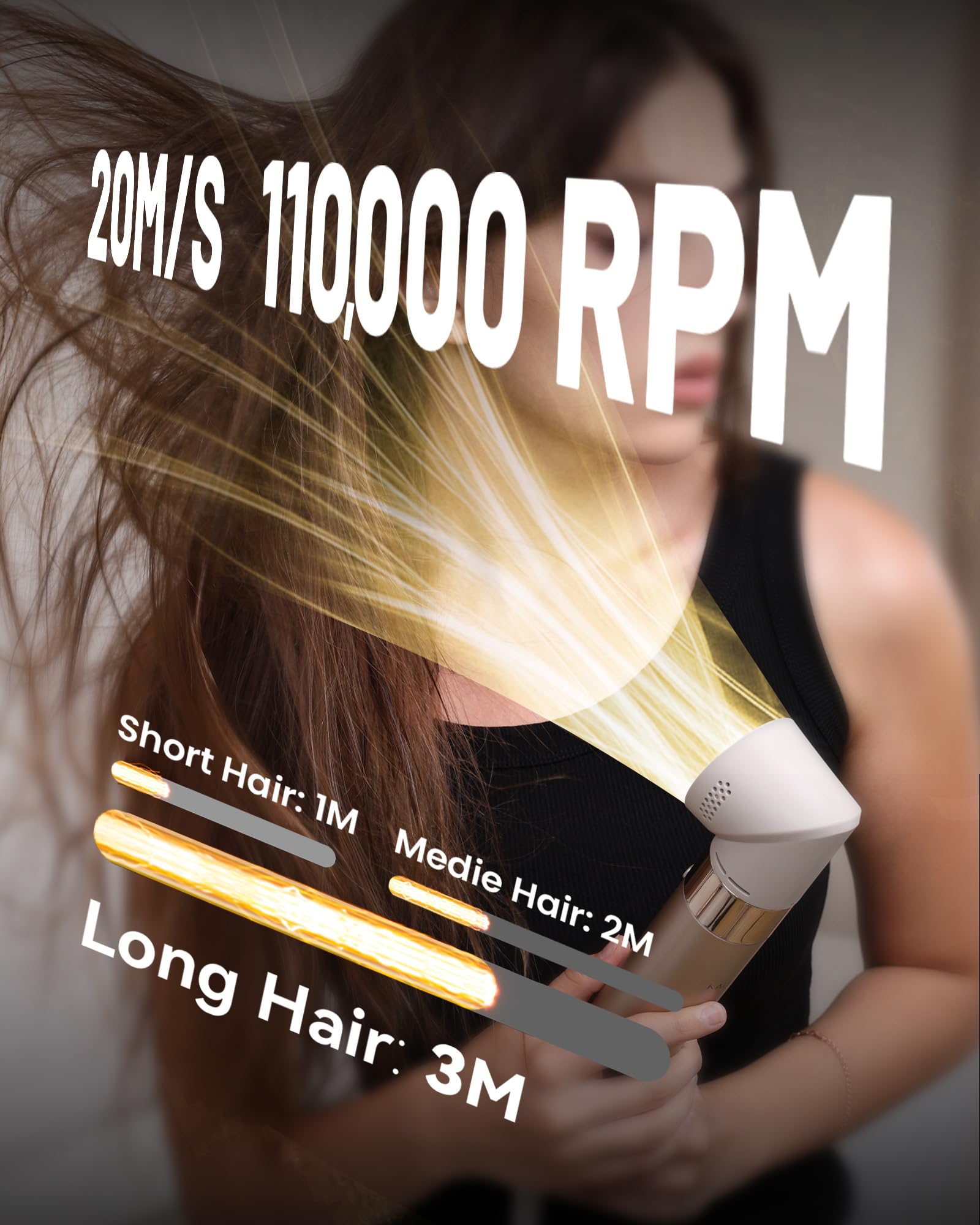 Brushless motor premium hair dryer and volumizing brush set