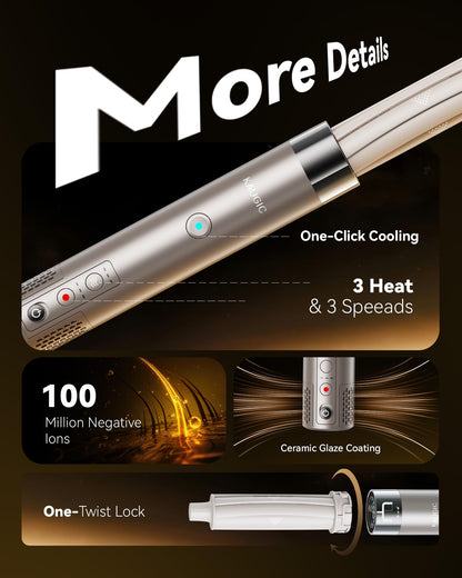 Professional smoothing straightener attachment on hot air brush