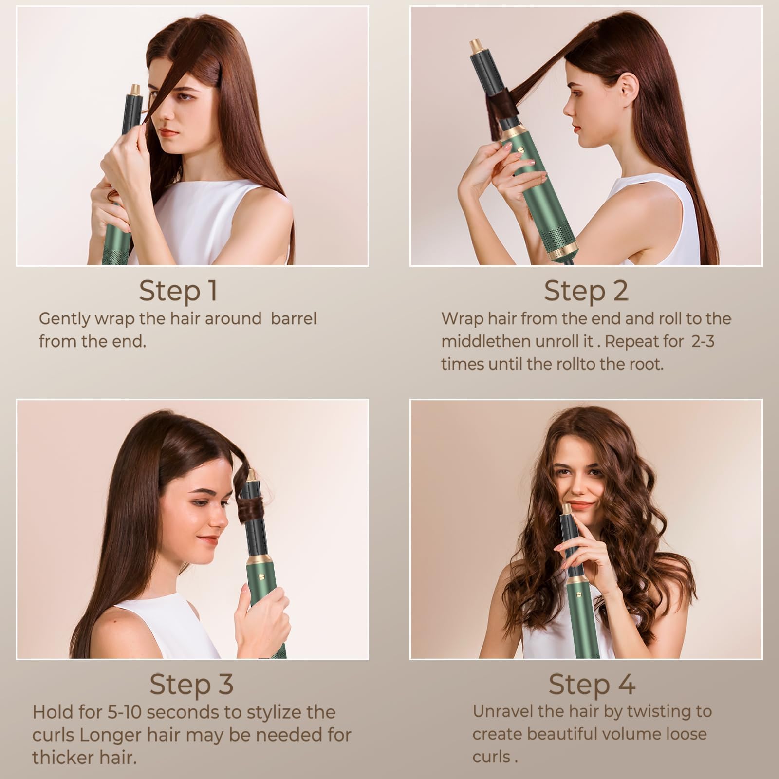 Side view of the ergonomic handle and temperature control switch of the blow dryer