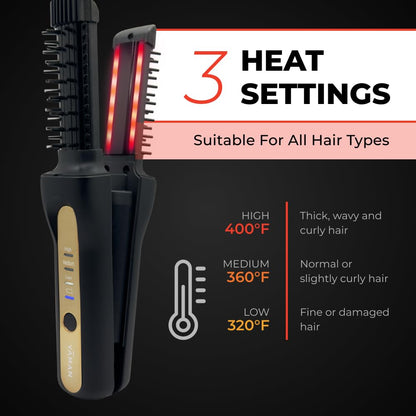 YA-MAN cordless heated styling brush being safely enclosed inside its custom black heat resistant storage cap.