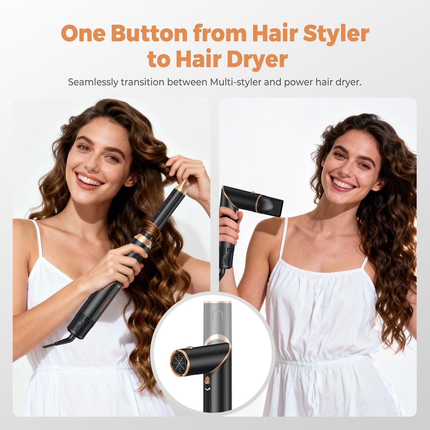 Volumizing oval blow dryer brush attachment with dual size ball tip quills
