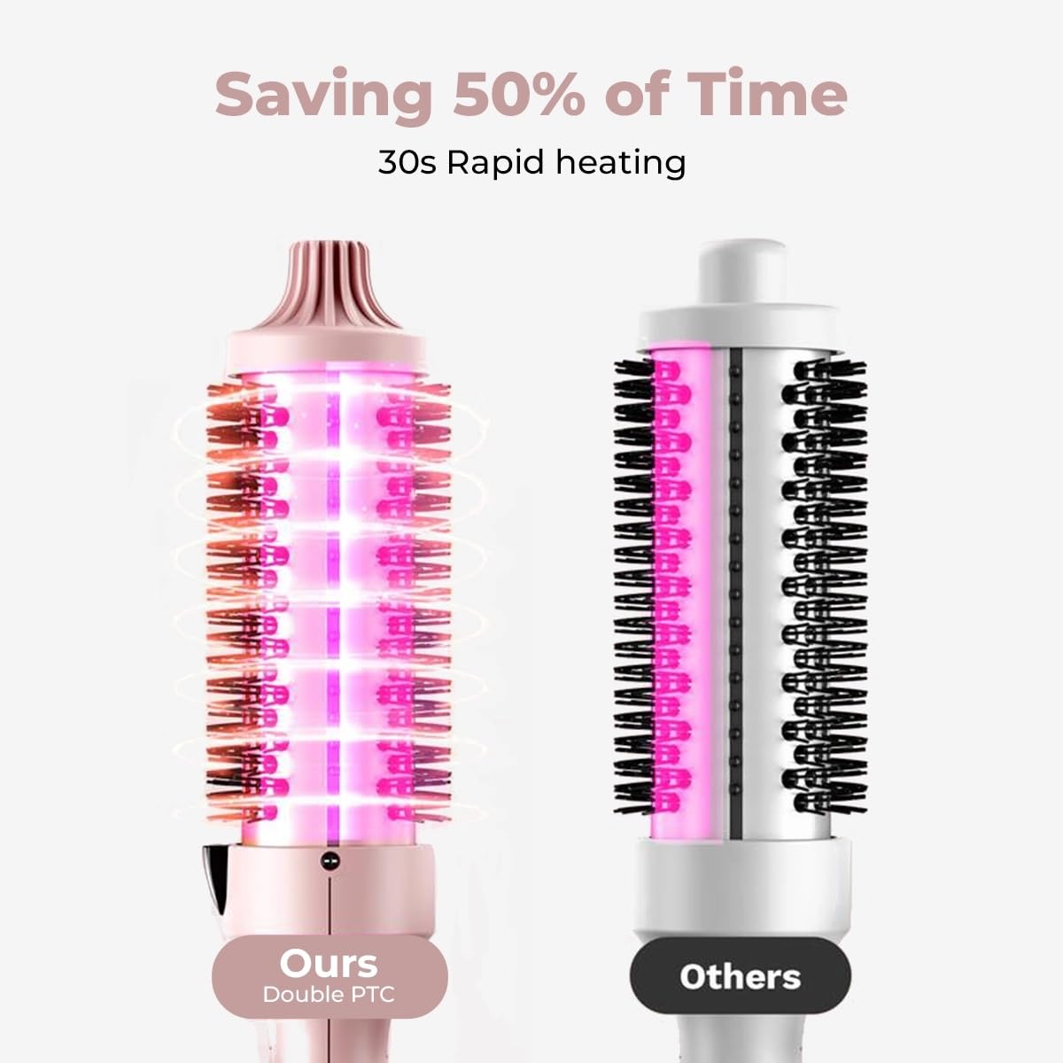IUI Beauty negative ion thermal brush packaging and dual voltage feature