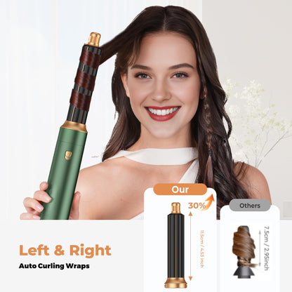 Detachable volumizing round brush head attachment for salon style blowouts