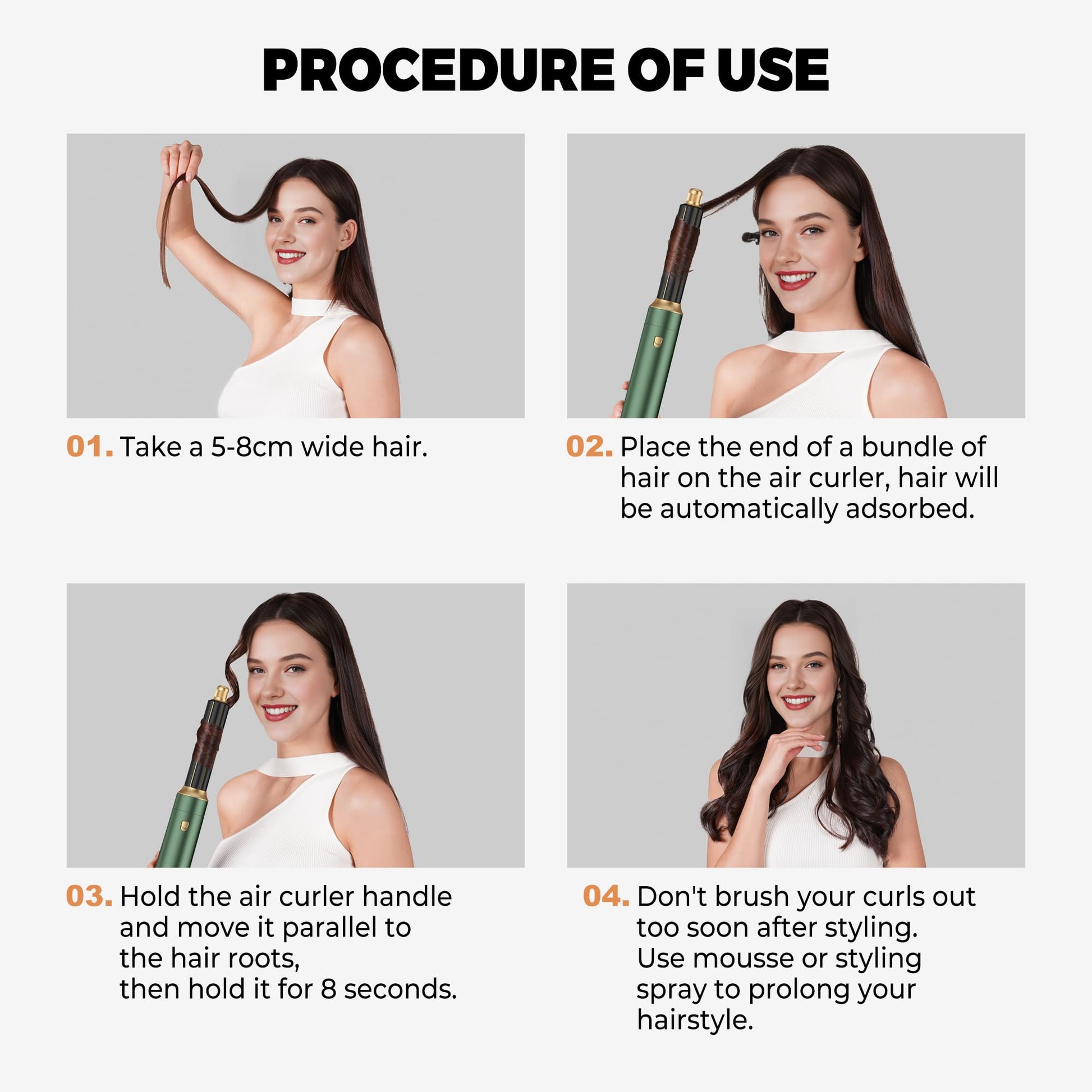 OKWRAP hot air styler collection featuring the premium negative ion curling wrap tools