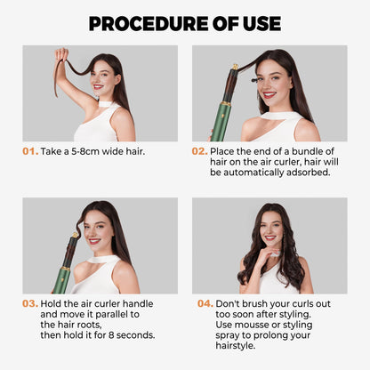 OKWRAP hot air styler collection featuring the premium negative ion curling wrap tools