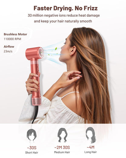 Premium travel bag packed securely with the complete high speed hair styler kit.