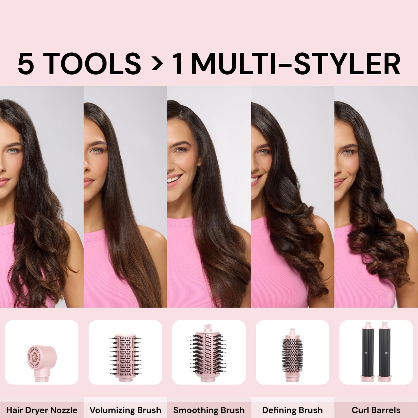 L'ANGE HAIR volumizing oval brush attachment designed for lifting hair from the root