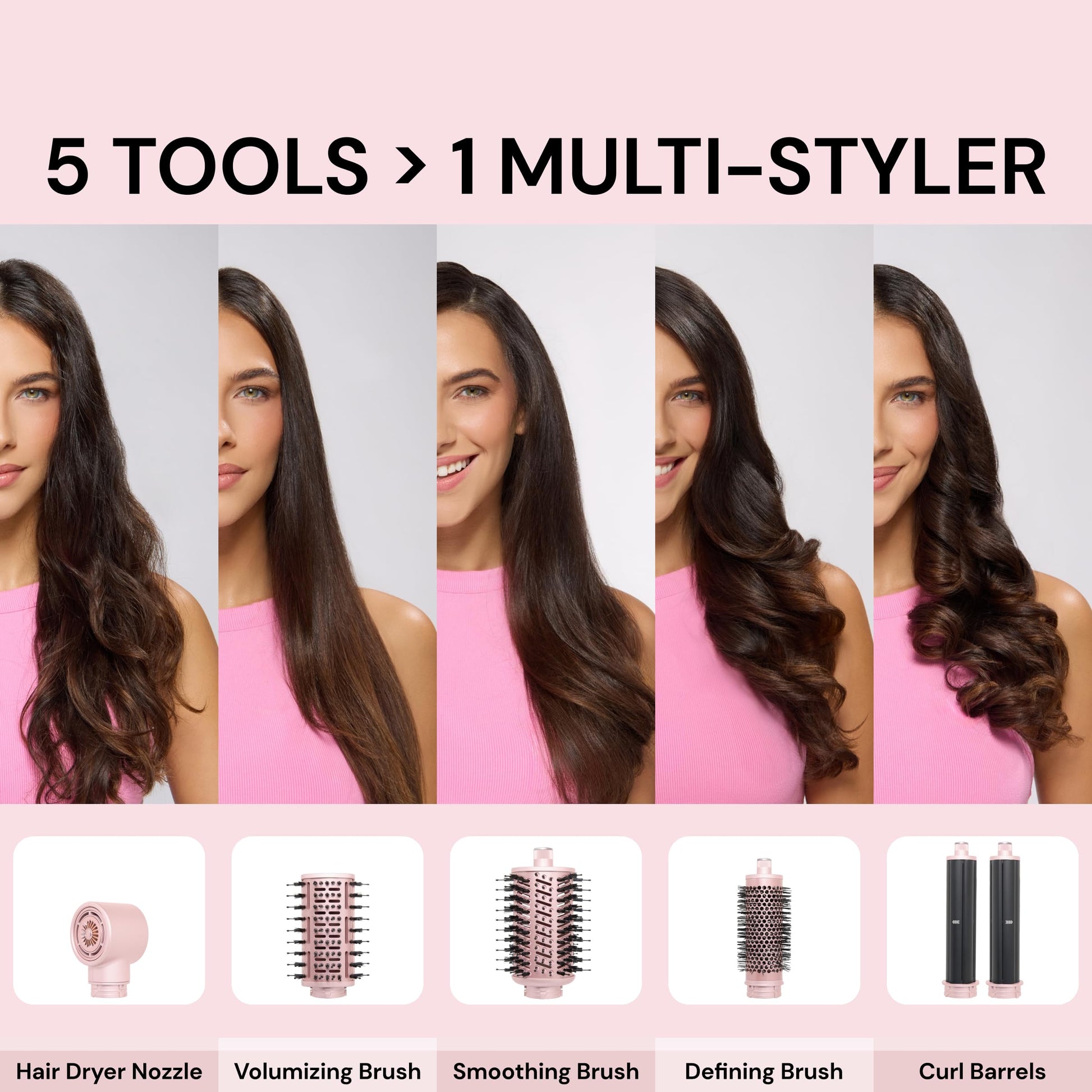 L'ANGE HAIR volumizing oval brush attachment designed for lifting hair from the root