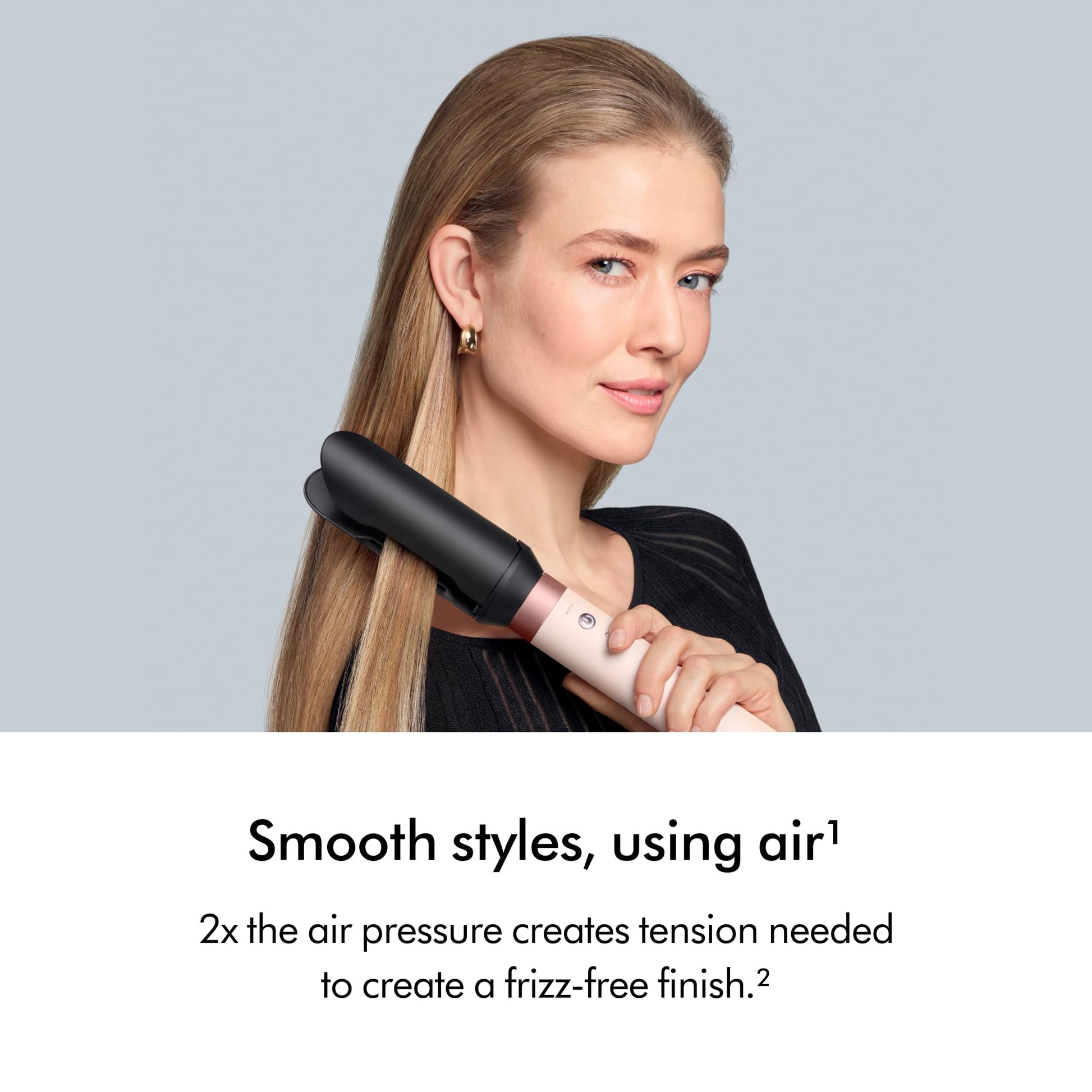 Premium ceramic pink and rose gold hair multi styler stored inside its elegant presentation case
