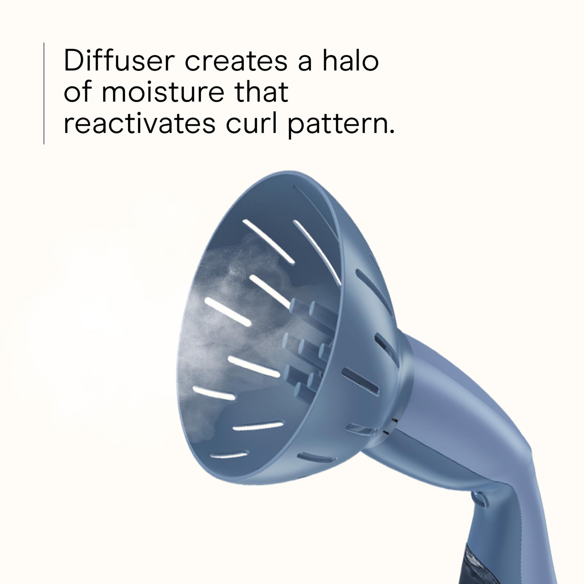 Conair hair steamer releasing gentle therapeutic steam for natural texture refreshing.