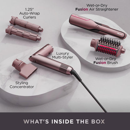 Using the Shark FlexFusion fusion hair brush attachment for volume.