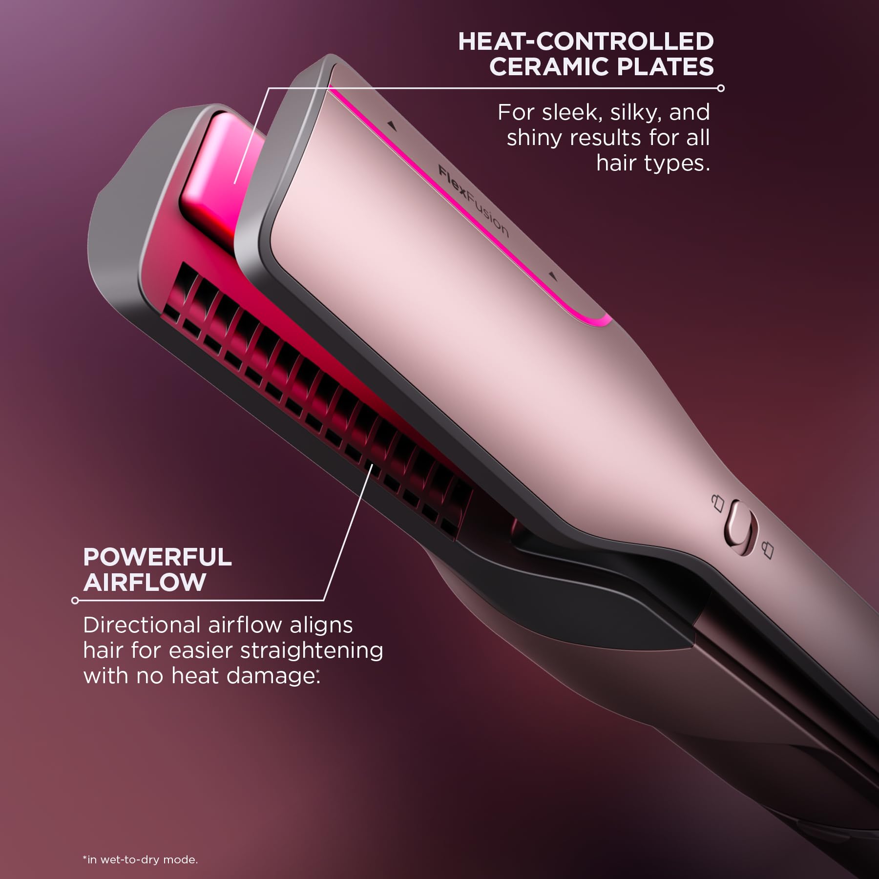 Shark FlexFusion luxury hair dryer styling concentrator attachment angle.