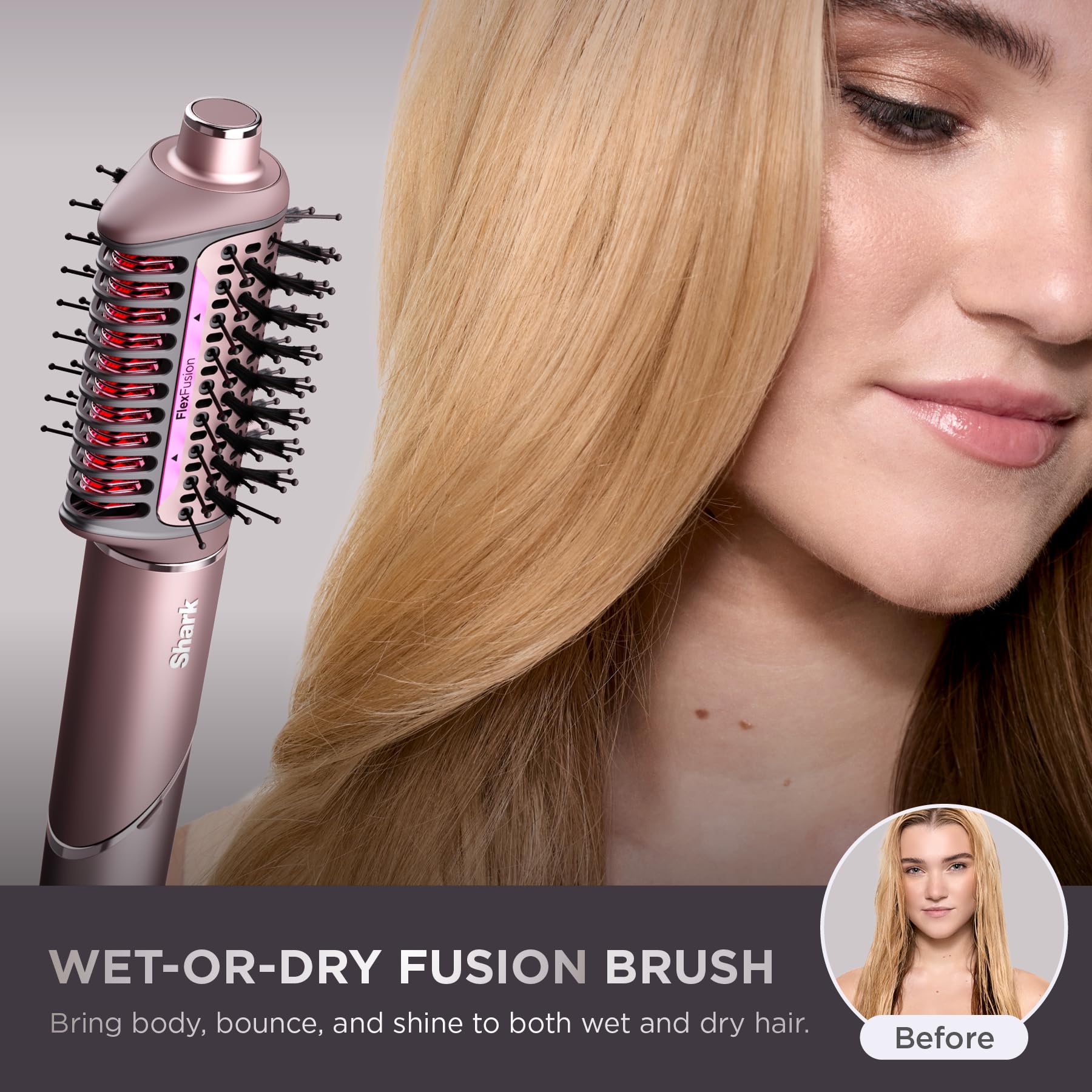 Authentic Shark FlexFusion cosmic blush hair styling system full kit.