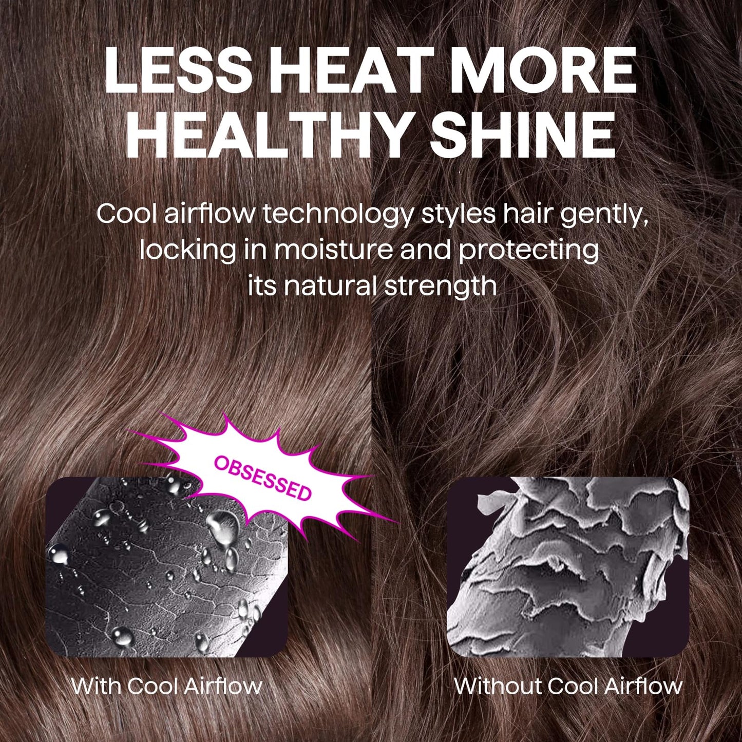 Wavytalk pencil iron smoothing out hair edges and neckline layers