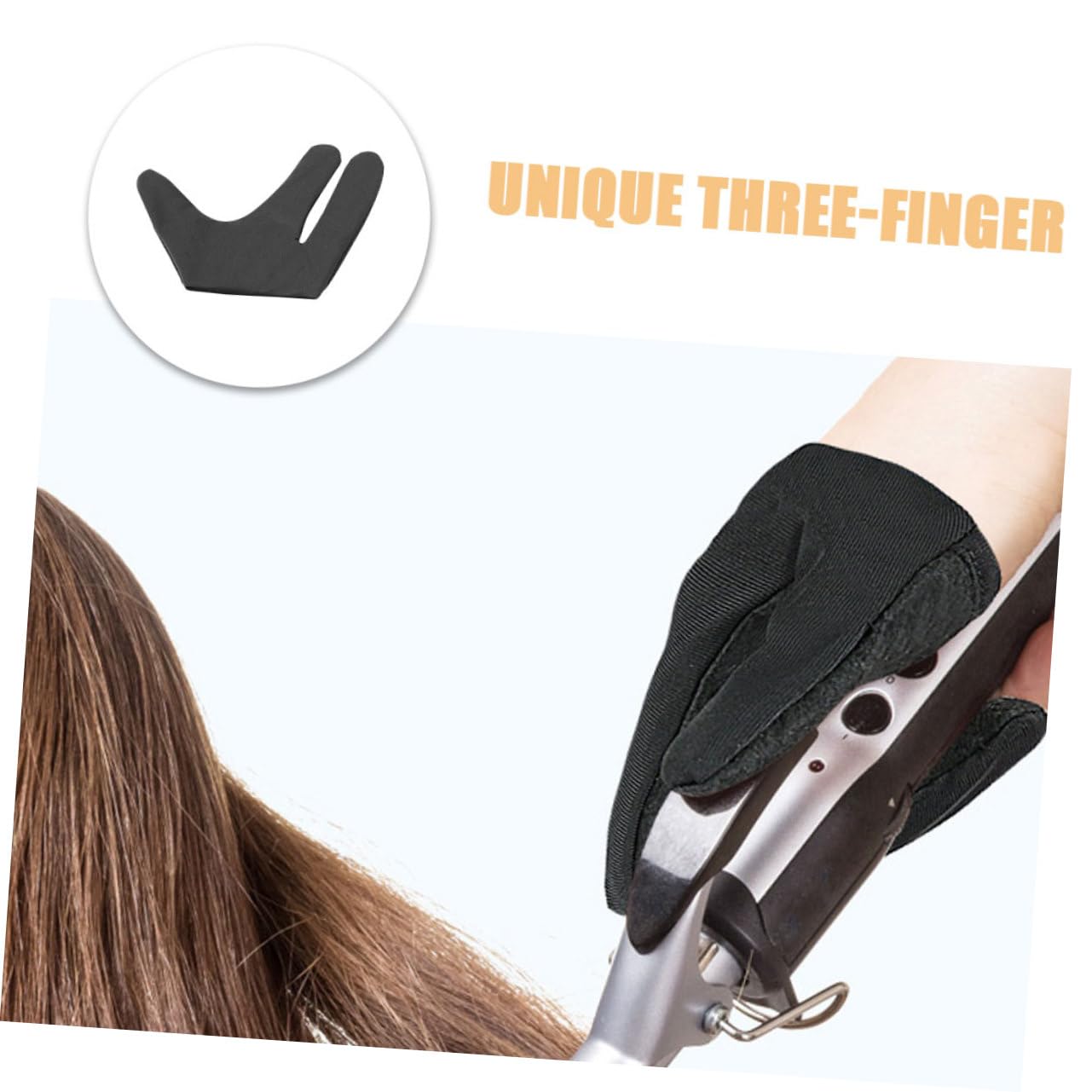 Zialofi two piece hair styling gloves highlighting the breathable cotton fabric texture.