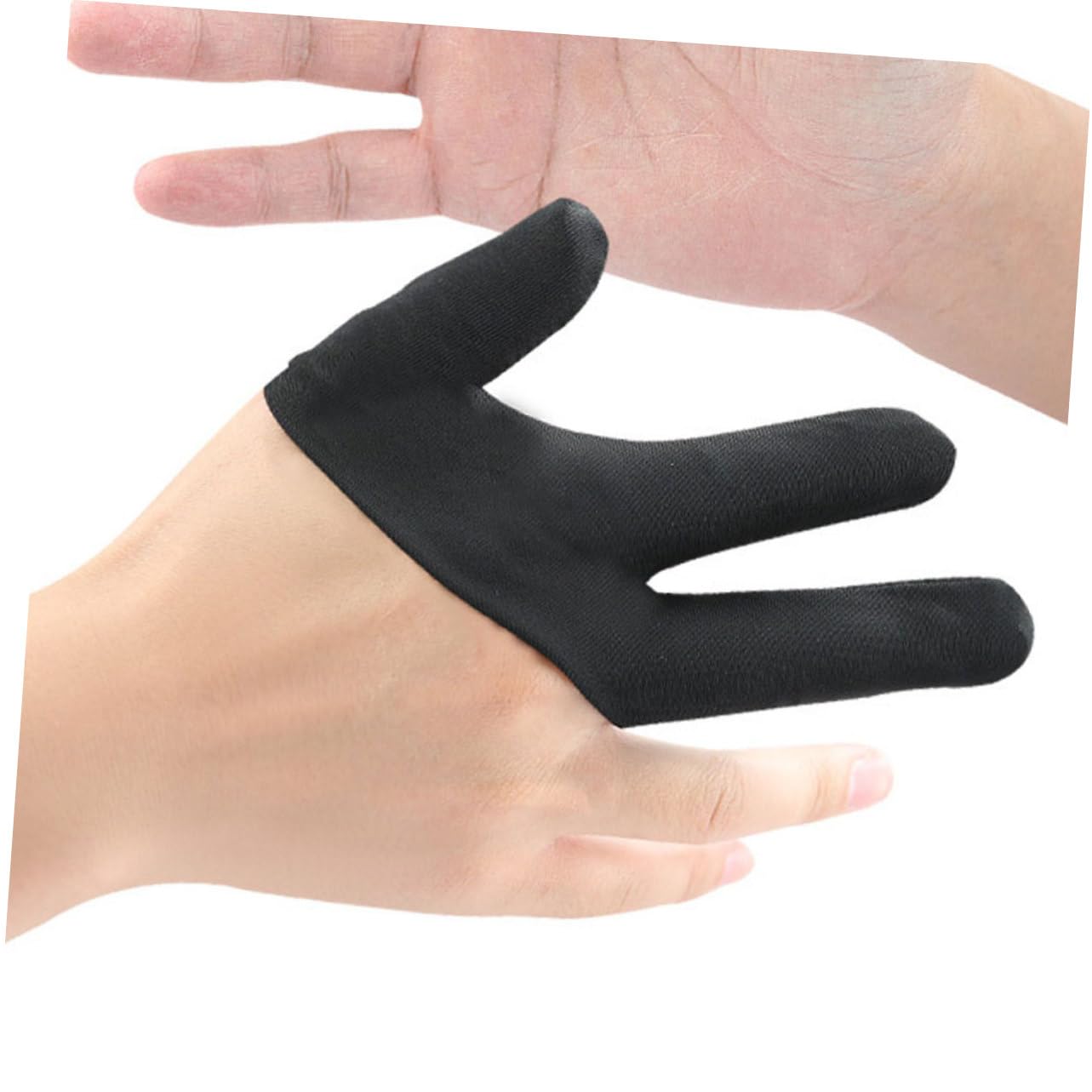 Close up view of Zialofi salon thermal gloves demonstrating flexible finger dexterity.