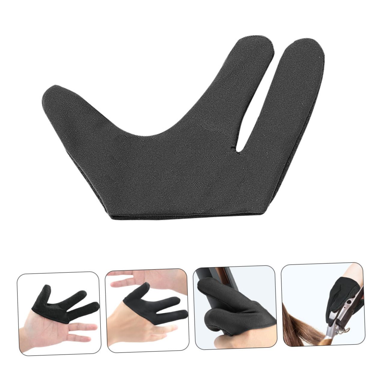 Zialofi professional barber and braider finger covers showing elastic wrist alignment.