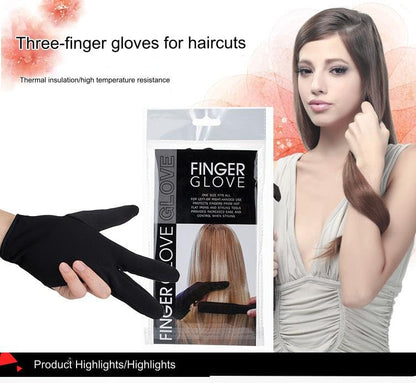 Geyoga professional hair styling glove showcasing the unique three finger design