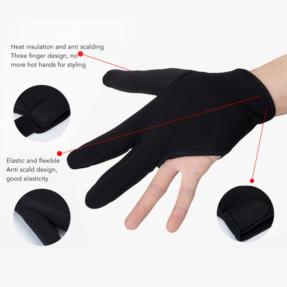 HURRISE heat resistant glove set for curling wand safety.