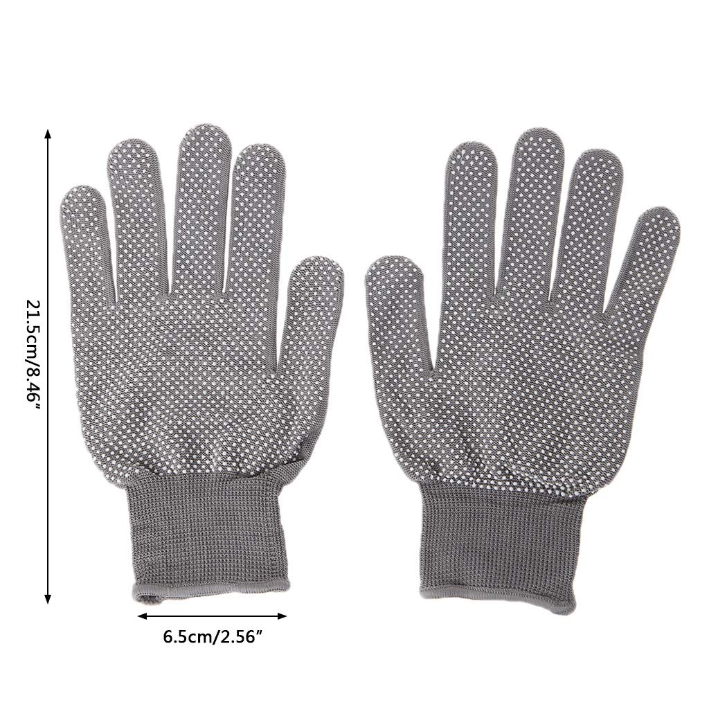 ARRITZ gray heat resistant gloves side profile showing elastic cuff