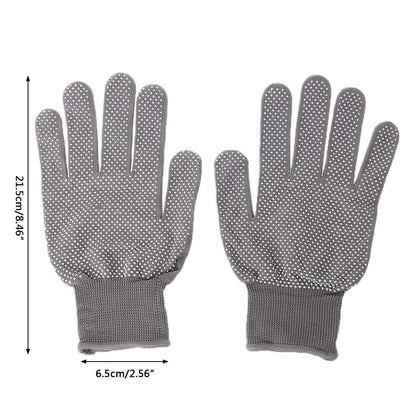 ARRITZ gray heat resistant gloves side profile showing elastic cuff