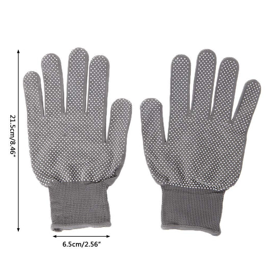 ARRITZ gray heat resistant gloves side profile showing elastic cuff