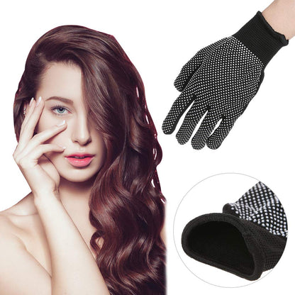 ARRITZ gray cotton blend curling iron glove overhead shot