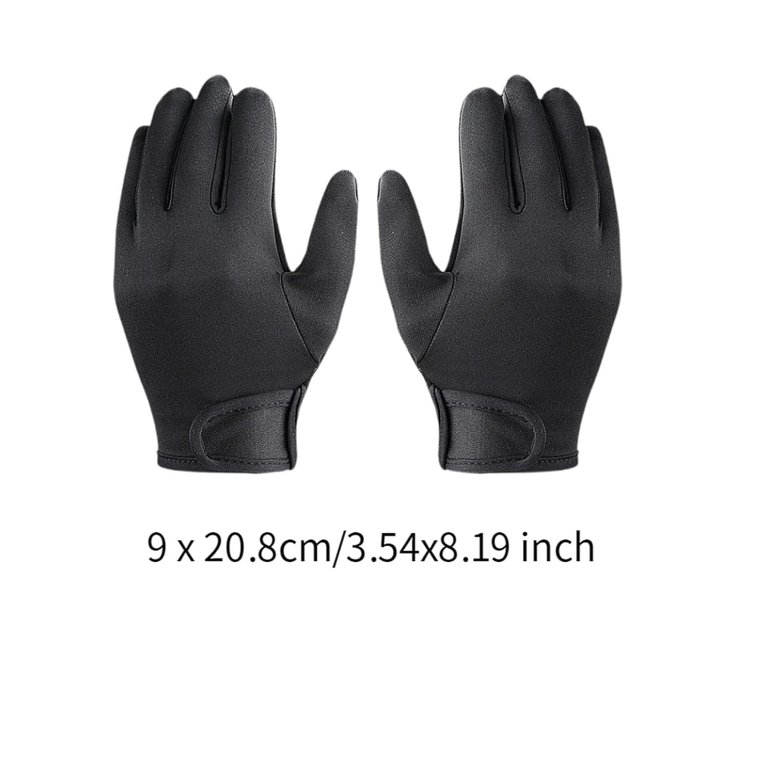 Two pack of thermal protective hair styling gloves showing elastic fit flexibility