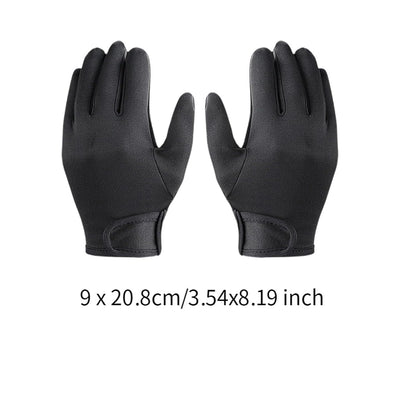 Two pack of thermal protective hair styling gloves showing elastic fit flexibility