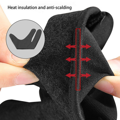 Generisch professional barber glove closeup detailing the premium elastic cotton fabric texture