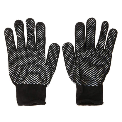 Yinhing thermal blocking hair styling mitts displayed in a two piece set.