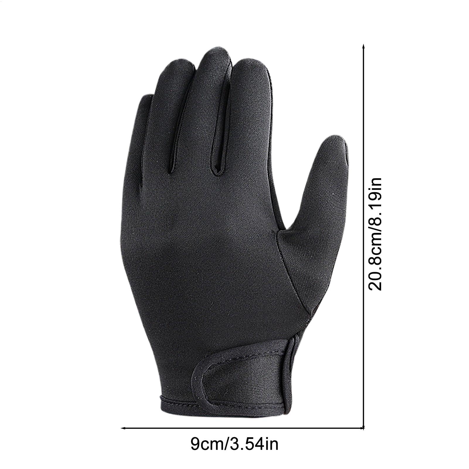 Reusable five finger hair styling protection mitt laid flat displaying textured non slip grip