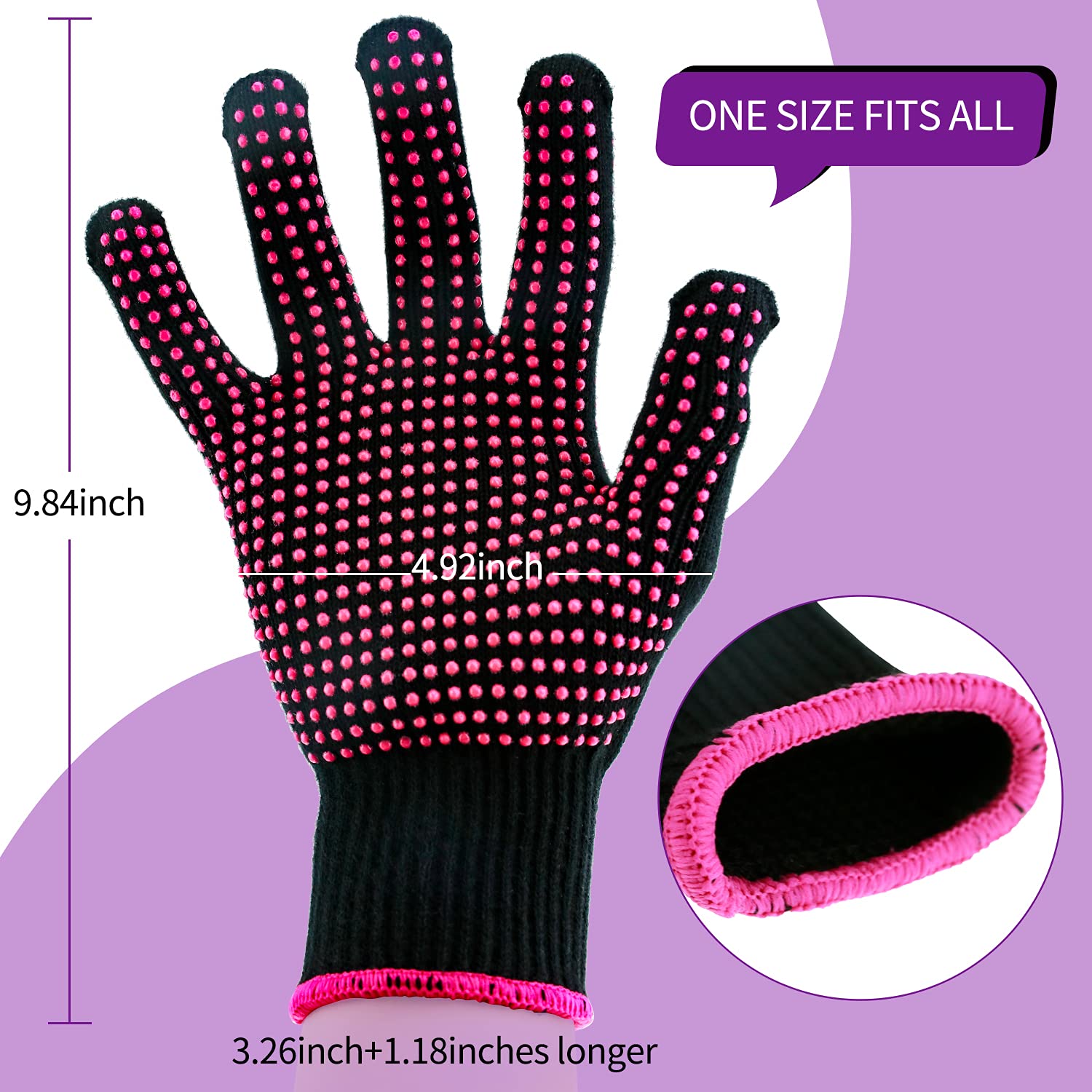 Wavy pink non slip silicone mat pouch protecting countertops from hot flat irons