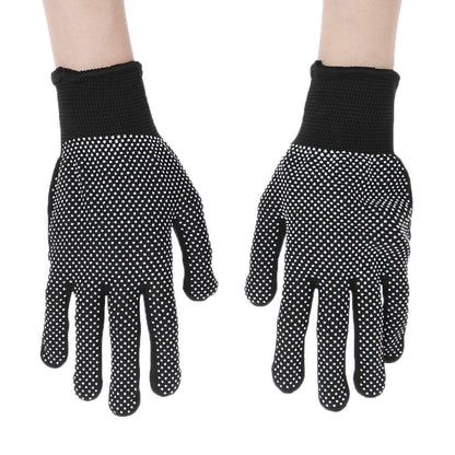 Close up view of the elastic wristband on the AFT90 hair curling glove.