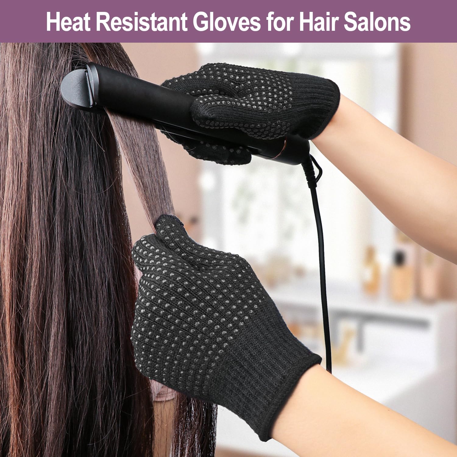 Breathable cotton material close up highlight of the imported heat blocking gloves.