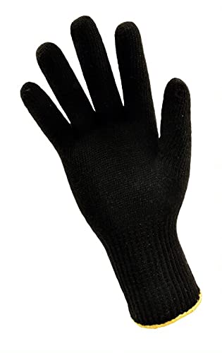 Aramid fiber styling glove for flat irons showcasing the reversible ambidextrous design for left or right hand use.
