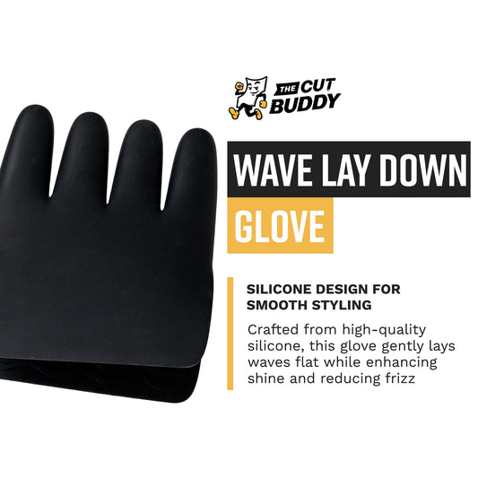 The Cut Buddy wave glove showcasing the internal ergonomic finger grooves for secure grip