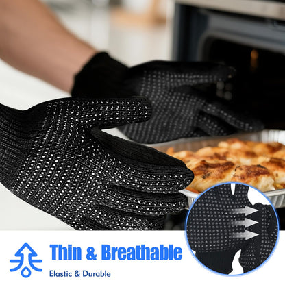 Sopito two pieces salon gloves laid flat demonstrating the universal fit size.