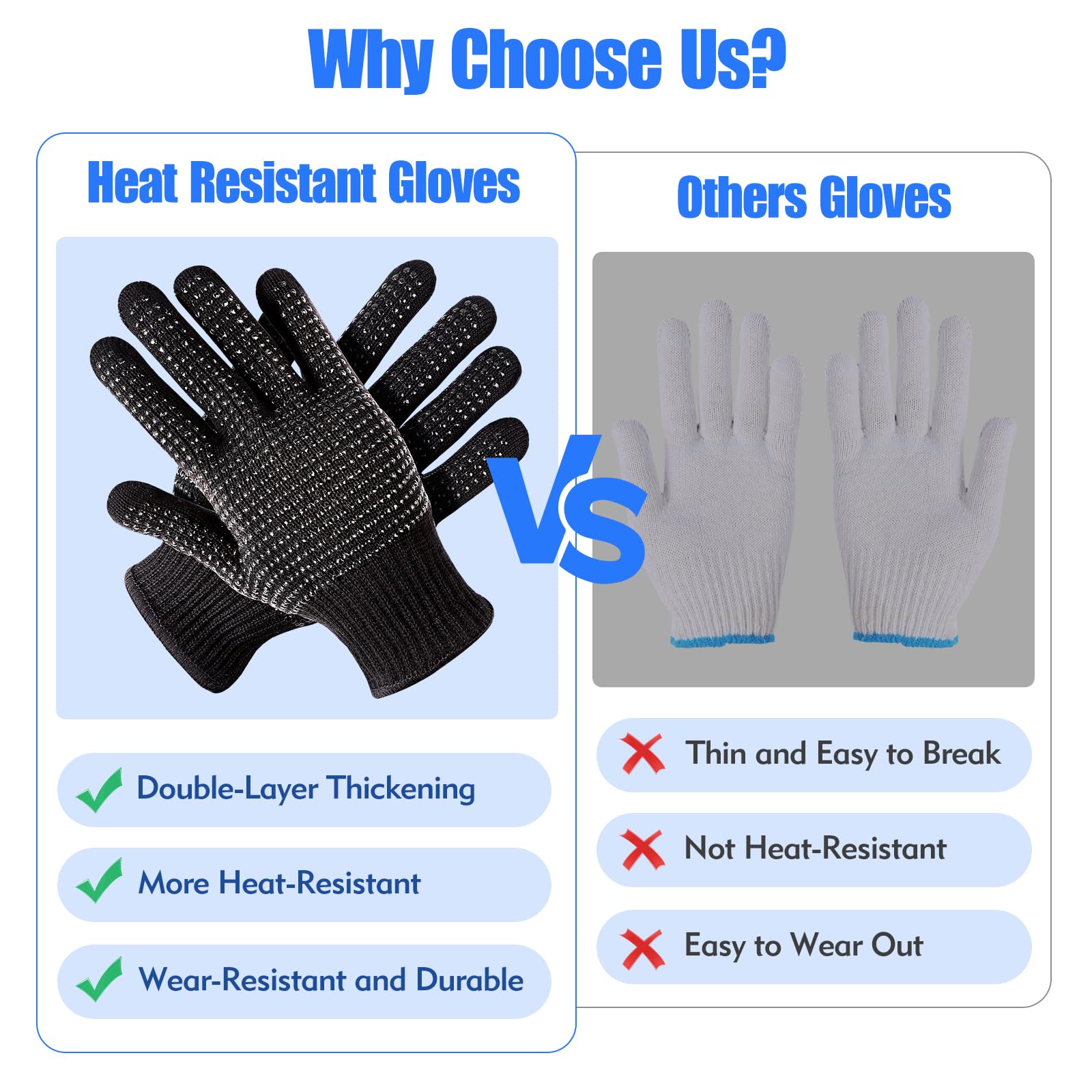 Sopito professional heat proof mitts protecting hands during flat iron hair styling.