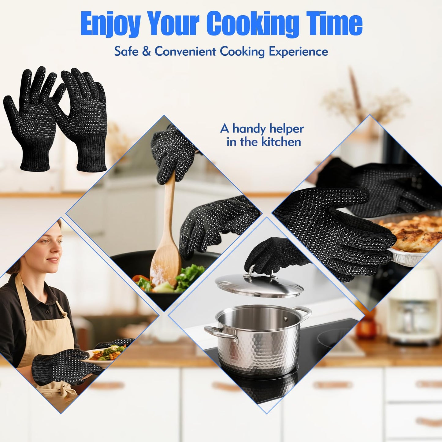 Sopito premium heat resistant gloves packaging view highlighting the authentic imported quality.