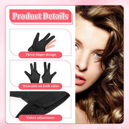 Geyoga premium hair straightener heat proof glove on a hand