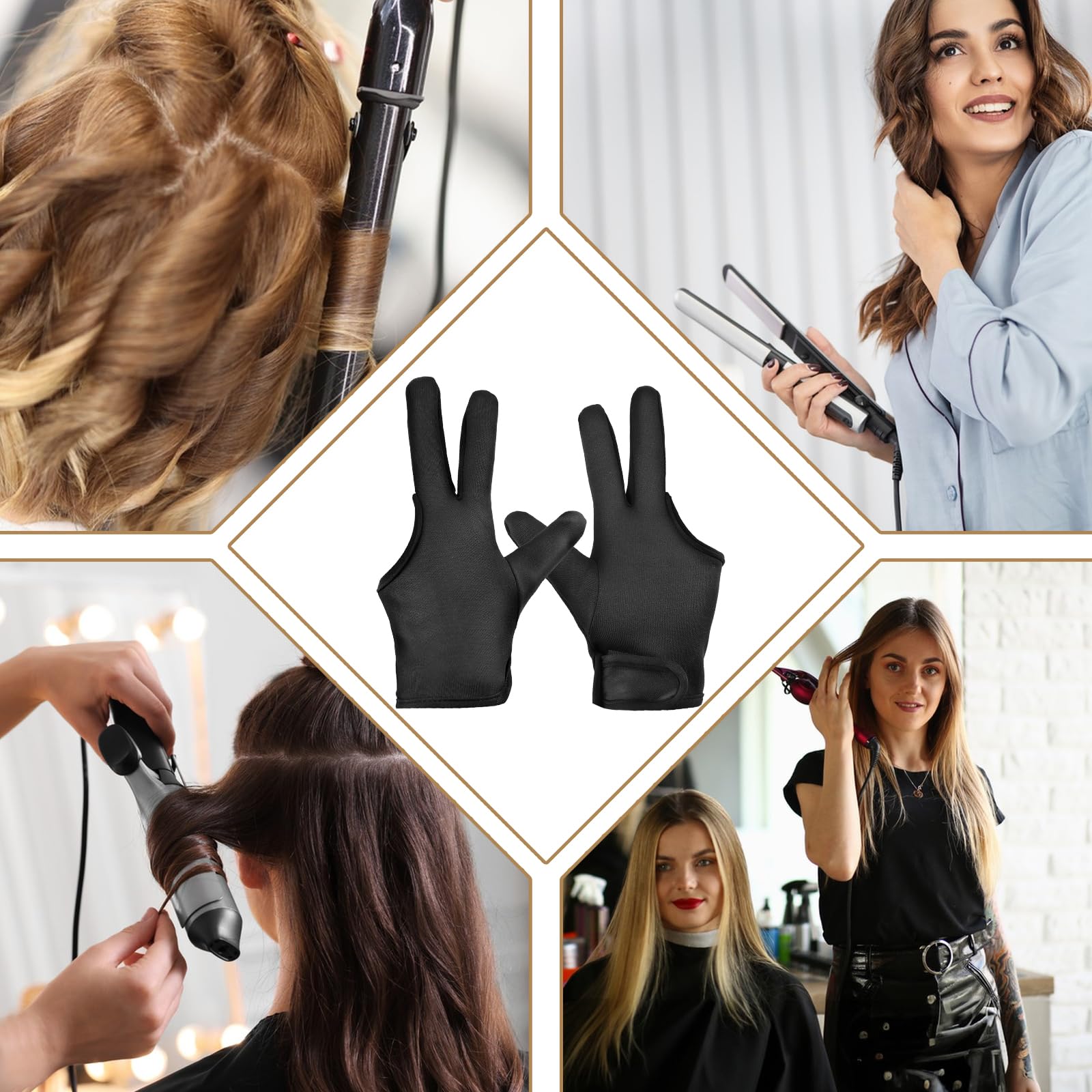 Authentic USA imported Geyoga thermal hair styling gloves package