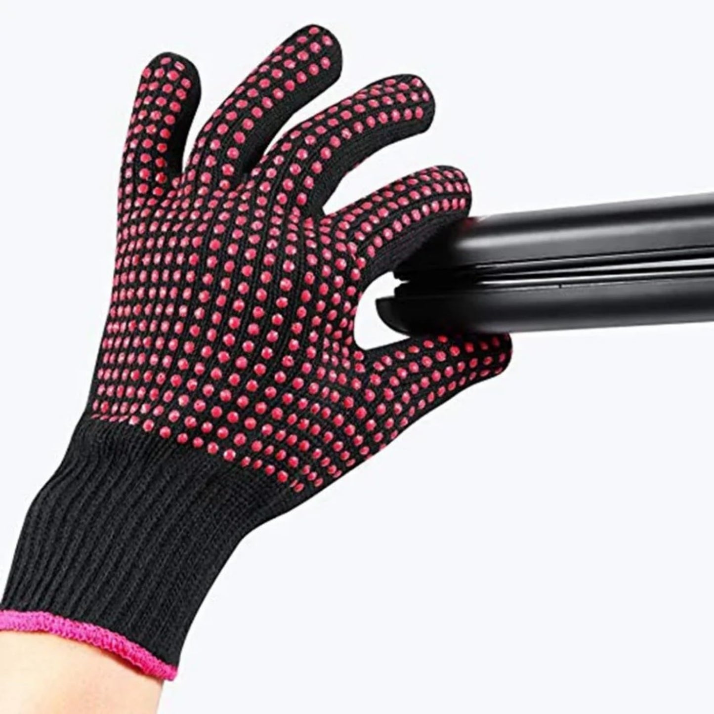 AnLipro hair styling protection gloves layout showcasing the universal fit size packaging of the two count set