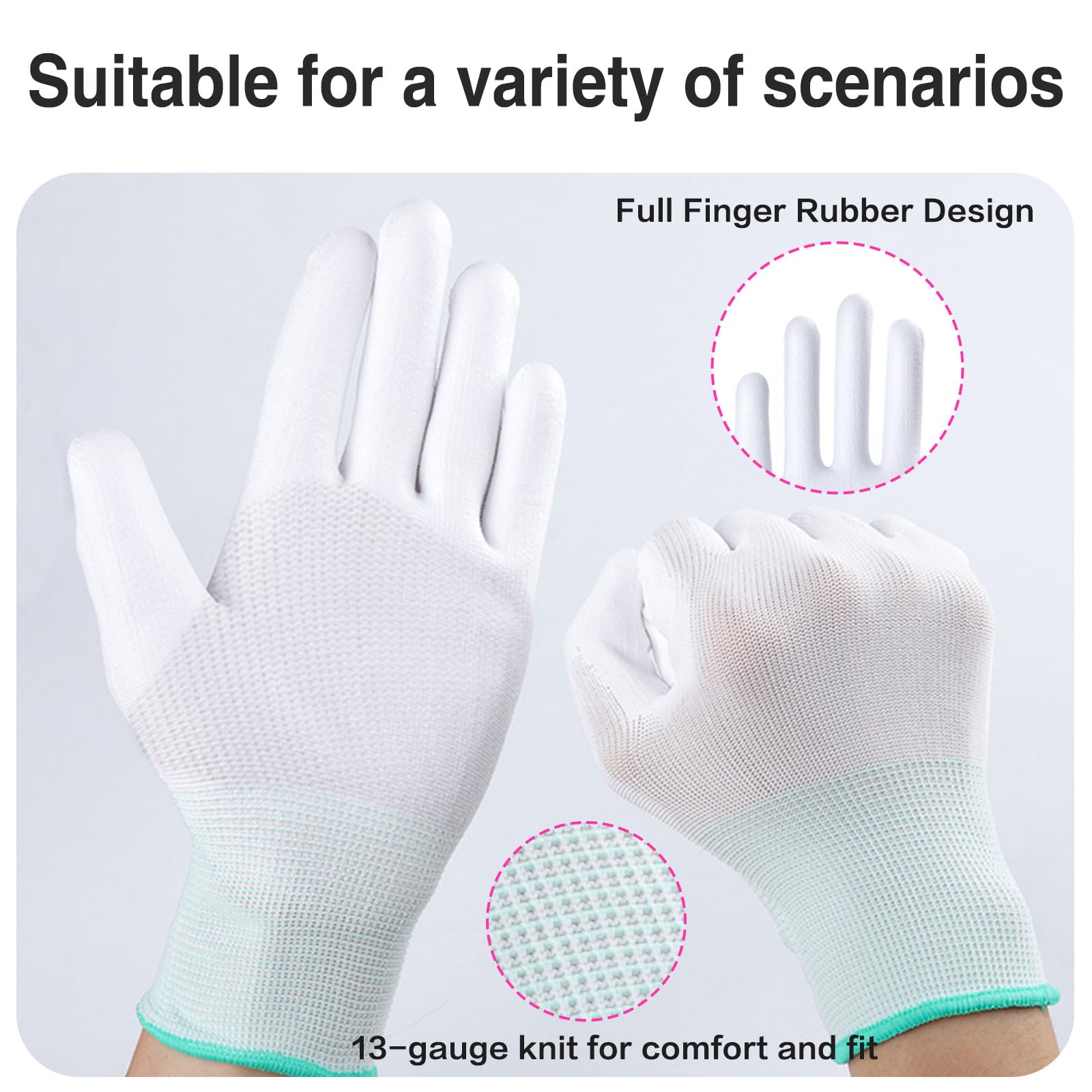 Ambidextrous WANAVO heat glove stretched to demonstrate the flexible elastic fit.