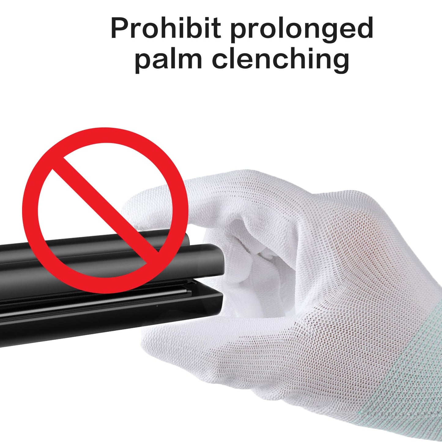 Close up of the high density cotton material used in WANAVO flat iron gloves.