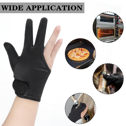 ElevateTech anti scalding three finger mitten packaging contents for professional hair styling