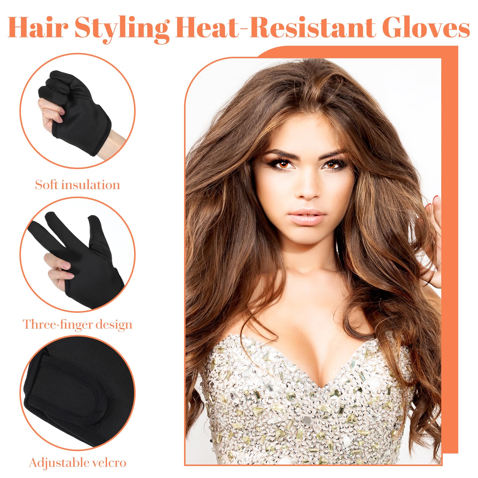 Polyester heat blocking finger protectors for salon perming and home hairdressing