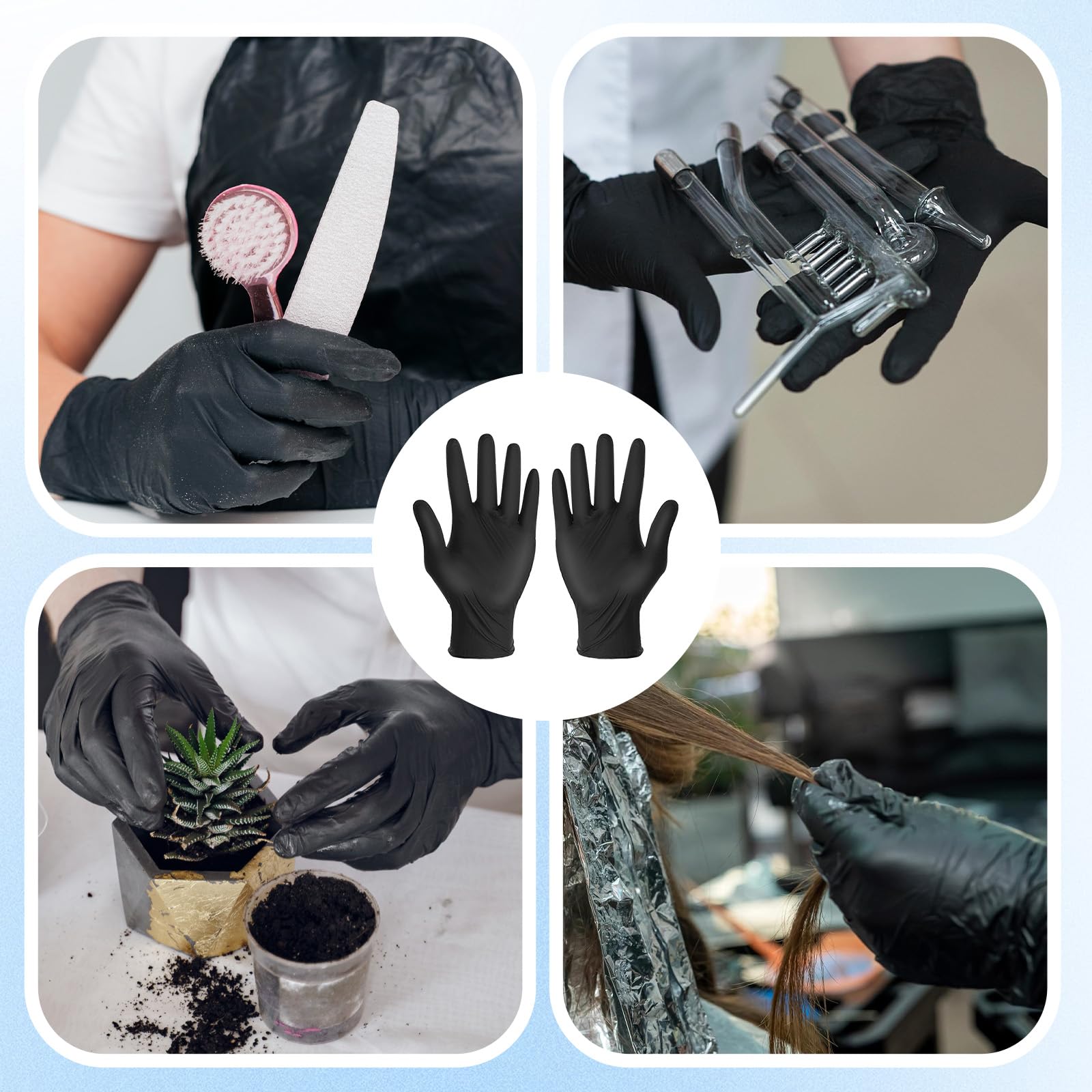 Bruislard medium size salon gloves packaging contents with five pairs displayed
